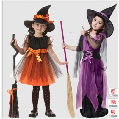 Childrens Halloween Costumes European American cosplay Witch Performance 7ck