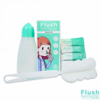 Flush Nasal and Sinus Wash อุปกรณ์สำหรับล้างจมูก แถมแปรงล้างขวดและเกลือ 14ซอง