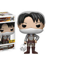 10CmFunko Pop Q ทหารกัปตัน Levi 239ตุ๊กตาทำมือรุ่นตกแต่งของเล่นเด็กรุ่นเก็บของเล่น