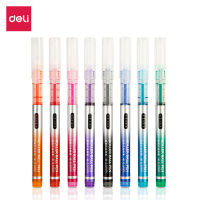 Deli ปากกาเจล แพ็ค 8 แท่ง 8สี ขนาดเส้น 0.5mm ปากกาสี ปากกาหมึกเจล ลูกกลิ้ง ปากกาหมึกน้ำ หมึกเจลคุณภาพดี เครื่องเขียน Roller Pen simple light