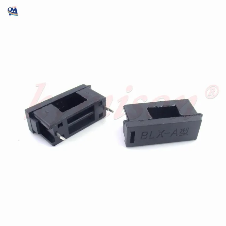 100pcs BLXA Type 5x20mm Fuse Holder With Cover Chassis/Panel Mount 15A
