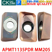 MM205 APMT 1135 PDR MM205คาร์ไบด์แทรกสแควร์ไหล่มิลลิ่งแทรก CNC เครื่องมือที่จัดทำดัชนีสำหรับสแตนเลส