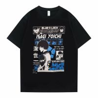 Anime Blue Lock Tees Isagi Yoichi Graphic Tshirt Mens New Manga Loose Harajuku Streetwear Men Casual Oversized T-shirts