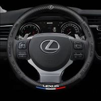 Lexus ปกพวงมาลัยรถยนต์หนังพิมพ์ลาย3D 38เส้นใยคาร์บอนซม.,ดูดซับเหงื่อแฟชั่นกีฬากันลื่นทนทานต่อการฉีกขาด