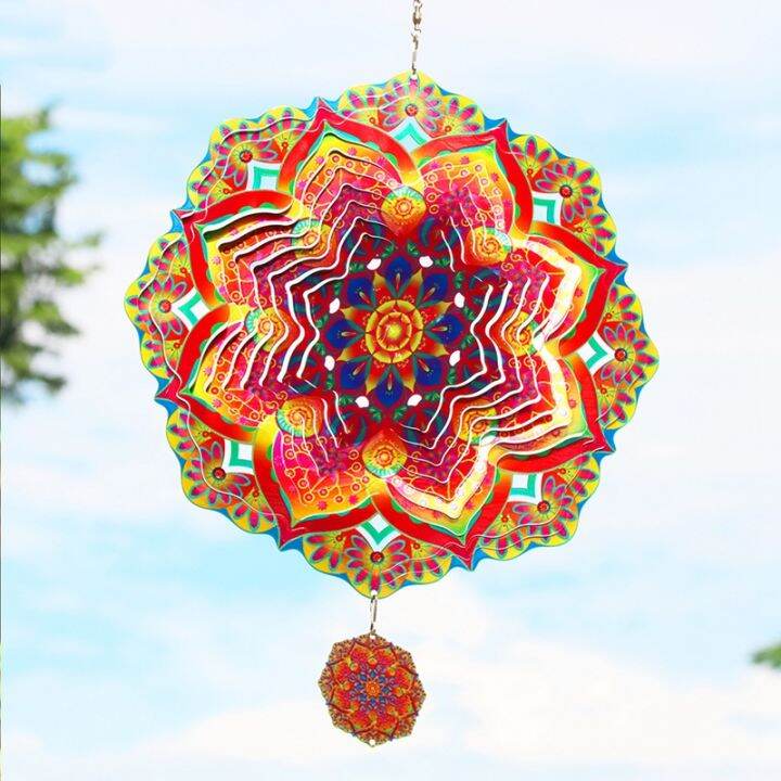 mandala-wind-chime-3d-rotating-wind-chimes-luxury-art-garden-hanging-outdoor-decoration-for-ornaments