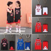 shot goods Kids NBA Chicago Bulls Basketball Jersey Set 23 High Quality Dri-FIT Basket Ball Children Sports Uniform Suit