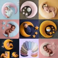 ZZOOI Baby Posing Pillow Crescent Cushion Stars Moon Sets Newborn Photography Props Infants Body Photo Shooting Accessories
