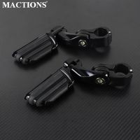 Universal Motorcycle 32mm Short Angled Adjustable Highway Footpegs Foot Peg Footrest Pedal Mount Set For Harley For Yamaha Pedals