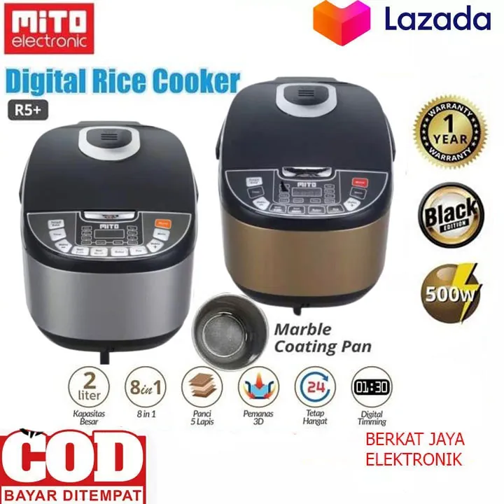 HARGA Promo!! Mito Rice Cooker R5 DIGITAL RICE COOKER Kapasitas 2 Liter