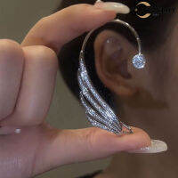 แฟชั่นหงส์ต่างหูฝัง Rhinestone หูข้อมือต่างหูที่สวยหรูหูตะขอคลิปอุปกรณ์เครื่องประดับ