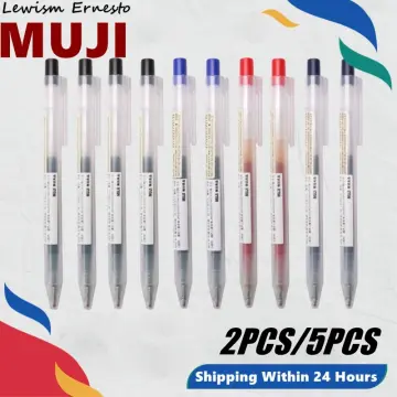 MUJI Gel Ink Ball Point Pen 0.5mm black color 5pcs made in japan