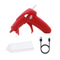 SCIMAKER 3.7V Cordless Hot Melt Glue Gun 20pcs 7x100mm Glue Sticks USB Rechargeable Wireless Glue Gun Repair Tool Home DIY Gift