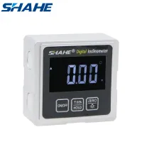 shahe Metal Digital Protractor Inclinometer With 3-side magnets Digital Angle Finder Level Box Angle Measurement Box