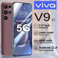 [สมาร์ทโฟนแท้ใหม่2023] ViVQ V9  รองรับ4G/5G  12GB + 512GB  จอ7.5 นิ้ว HD แบบเต็มหน้าจอสมาร์ทโฟน Android 11.0 รองรับหลายภาษา ซิมคู่แบบคู่ 6800Mah