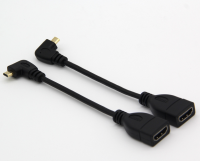 สายแปลง HDMI TO MicroHDMI&amp;MiniHDMI ความยาว 15 cm แบบงอฉาก ราคาถูก