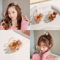 Korean Fashion Cartoon Cute Bear Acrylic Hair Clip Does Not Hurt Your Hair Out All-match Catch Clip