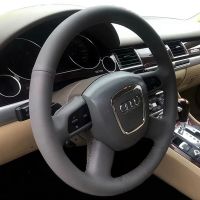 Car Steering Wheel Cover Artificial Leather For Audi Old A4 B7 B8 A6 C6 2004 2011 Q5 2008 2012 Q7 2005 2011 Car Accessories