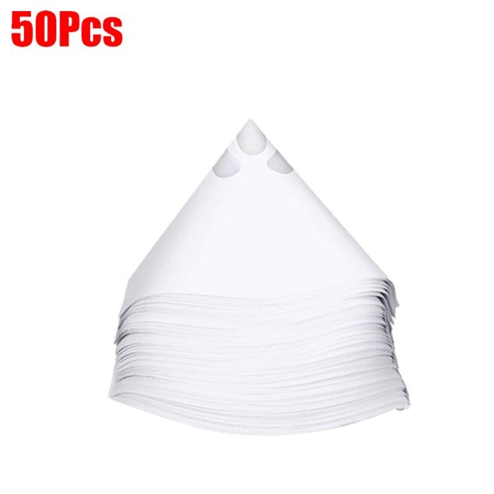 50pcs-paint-filter-paper-disposable-purifying-straining-cup-100-mesh-paint-strainers-nylon-mesh-uniform-filtration-for-car-paint