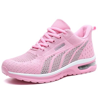 New Running Shoes Ladies Breathable Sneakers Summer Light Mesh Air Cushion Womens Sports Shoes Outdoor Lace Up Training Shoes