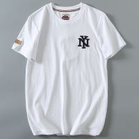 n t- mens short-sed y brand letter embrdery round neck mens T- sol half-sed T- top men