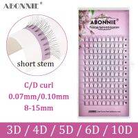 【cw】 Abonnie Russian Pre Made Fans Makeup 12 Lines Volume 0.07/0.10 Hand Extension Faux