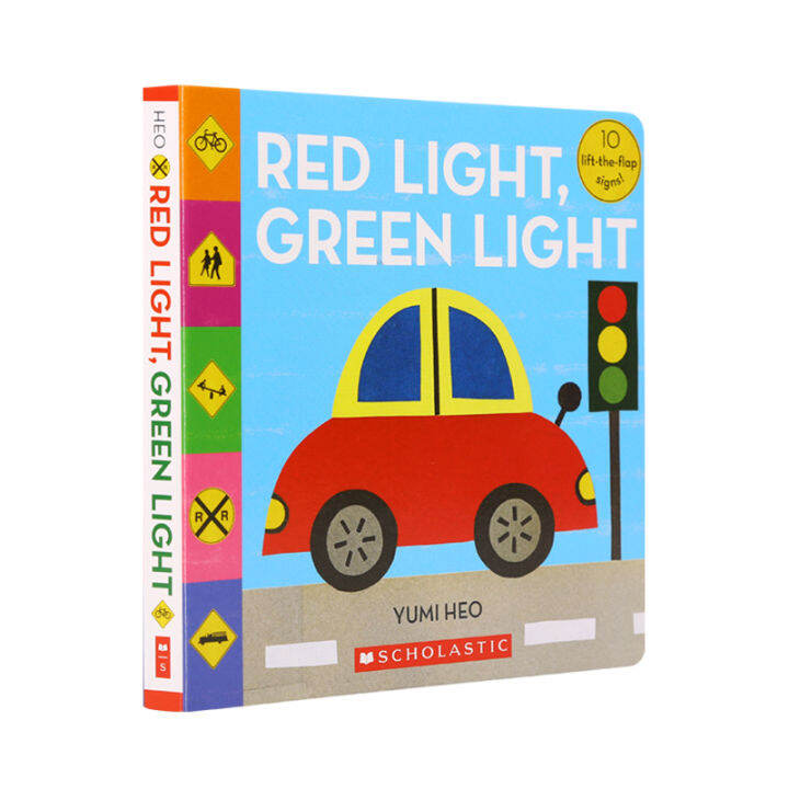 caddick-book-point-reading-edition-red-light-green-light-red-light-green-light-american-traffic-rules-english-original-picture-book-childrens-enlightenment-cognition-book-caterpillar-point-reading-pen