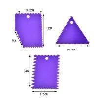 ซิลิโคนไม้พาย Pastry เครื่องมืออุปกรณ์เสริมเครื่องตัดแป้งเค้กเครื่องตัดขนมปังเบเกอรี่เครื่องมือสำหรับเค้ก Scraper Blade 3ชิ้น/เซ็ต