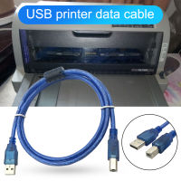 สาย USB 1.5เมตรส่งข้อมูลได้แบบเสถียรสีฟ้าใสทองแดง USB 2.0 A To B สายข้อมูลเครื่องพิมพ์สำหรับสำนักงาน