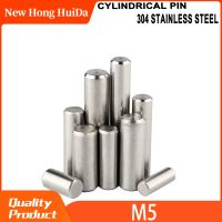 304 Stainless Steel M5 silinder Pin menemukan Dowel jarum Roller Thimble Pin logam mengikat elemen bermacam-macam Kit