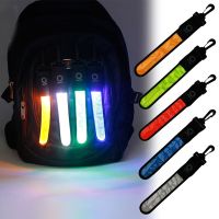 Bike Light LED For Backpack Outdoor Bicycle Light MTB Road Safety Warning Tailight Flash Reflective Strip Lamp Bike Accessories Medicine  First Aid St