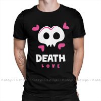 Love Death And Robots Skull Pink Print Cotton T-Shirt Camiseta Hombre For Men Fashion Streetwear Shirt Gift