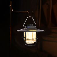 LED Decorative Hanging Lights Waterproof Retro Garden Decoration Lamp Battery Indicator with Hook Dimmable for Outdoor Travel