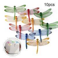 【DT】 hot  10pcs 3D Simulation Dragonfly Garden Dragonfly Decor Backyard Adornment Insect Sculpture Artware Craft Props Artificial Insects