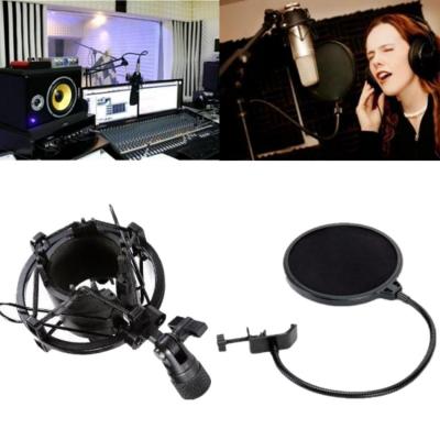 ที่กันลม ป๊อปฟิลเตอร์ ไมค์ Microphone Mic Shock Mount Cradle Holder and Mic Pop Filter