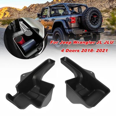 Rear Trunk Side Storage Box Organizer Tray Stowing Tidying For Jeep Wrangler JL 2018 2019 2020 2021 JLU Sahara Rubicon 4 Doors