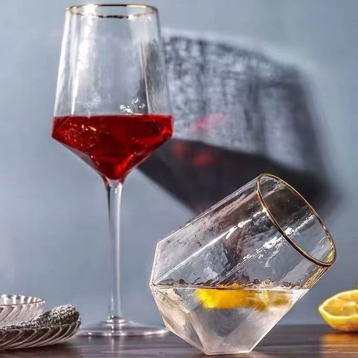 ถ้วยแก้วไวน์แดงสูงแบบเท้าฝรั่งเศสสำหรับถ้วยค็อกเทลแชมเปญต่างประเทศออกแบบเฉพาะบุคคล