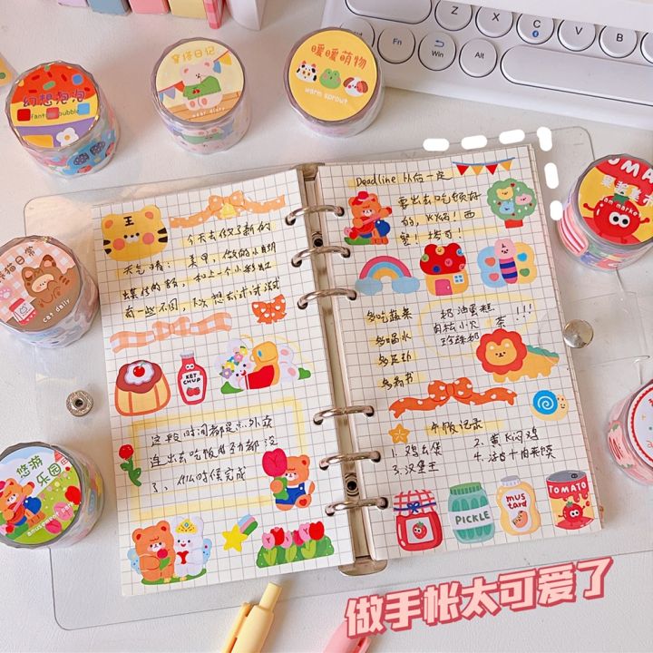 pita-beruang-transparan-kreatif-buku-harian-buku-catatan-siswa-diy-stiker-dekorasi-alat-tulis