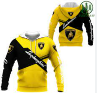 3D HOODIE-  XZX180305   Hot Trend lambor ghini Hoodie 3D F1 Team All Over Print Size Full 13