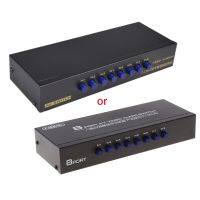 8-Way AV Switch เครื่องสลับ RCA 8 In 1 Out Composite Video L/R กล่องเลือกสัญญาณสำหรับเกม DVD คอนโซล