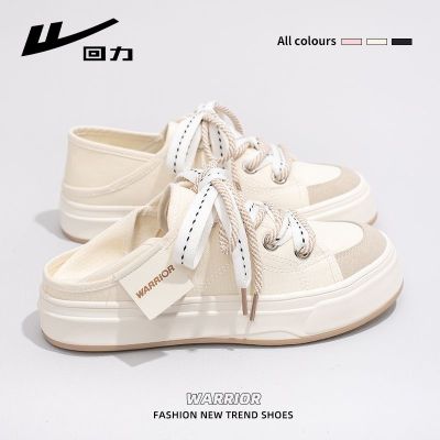 【Hot Sale】 Pull back popular style shoes women 2023 spring and summer new half drag one pedal two womens breathable casual board