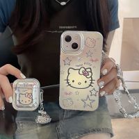 EGuanJia เคสมือถือชุบโลหะเงินลายการ์ตูนน่ารักพร้อมสายคล้องสำหรับ iPhone 15 14 Pro Max Plus 13 12 11 Pro Max เคสกันกระแทกเคสใส่โทรศัพท์กันกระแทก