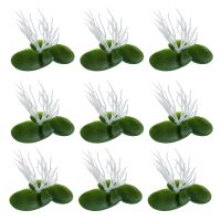 Aquarium Artificial Duckweed Floating Plastic Green White Plant