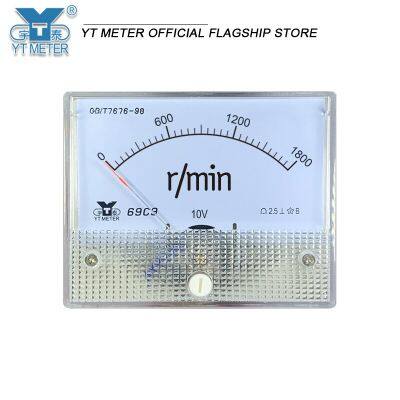 69c9-R เครื่องวัดความเร็วรอบ Dc 10V 20V 30V 1500 R/นาที M/นาทีการจำลองความเร็วรอบ64*80มม. ขนาด1800Rpm