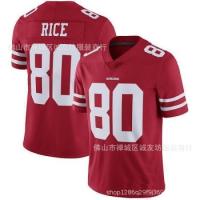 ❇✣♠ NFL football jersey 49ers 80 red 49ers Jerry Rice Jersey one generation