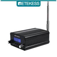 Retekess TR508 / TR509 เครื่องส่งสัญญาณวิทยุ FM ขนาดเล็กแบบไร้สายเครื่องส่งสัญญาณสเตอริโอสำหรับไดรฟ์ในโบสถ์ (สีดำ)