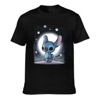 Design MenS Tee Starry Alien Stitch Aloha Lilo&amp;Stitch Space Friends Cartoon Cotton Fashion Summer Tshirts