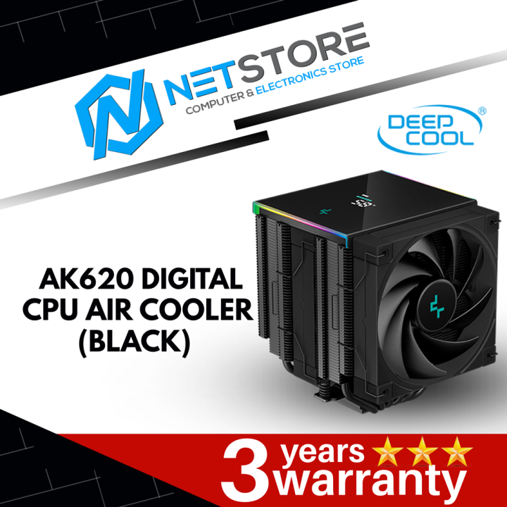 DEEPCOOL AK620 DIGITAL CPU COOLER - BLACK R-AK620-BKADMN-G | Lazada