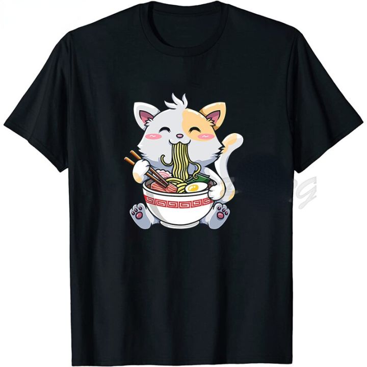 เสื้อยืดลายแมวลาเมียนบะหมี่ญี่ปุ่นสำหรับผู้ชายพิมพ์ลายแฟชั่น-unsixe-ผ้าฝ้าย100-ฤดูร้อนคอกลมใหม่ขายส่งตลกเสื้อยืดแบรนด์2023เสื้อยืดผู้ชายเสื้อยืดแบรนด์คุณภาพสูงเสื้อยืดผู้ชายสไตล์ป๊อปยูนิเซ็กส์-xs-3xl