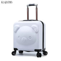 KLQDZMS 20InchThree-dimensional Cartoon PP Trolley Luggage Bag Childrens Travel Suitcase On Wheels Cabin Rolling Luggage