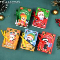 ☂۞ 5Pcs/lot Christmas Candy Gift Boxes Bag Book Shape Cartoon Santa Claus Chocolate Box Navidad New Year Party Decoration Supplies